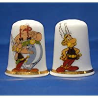 Birchcroft Porcelana Coleccionable Dedal - Par de Astérix &amp- Obelix